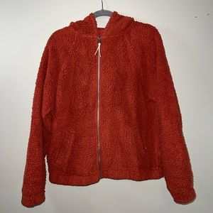 Zip up fuzzy hoodie!